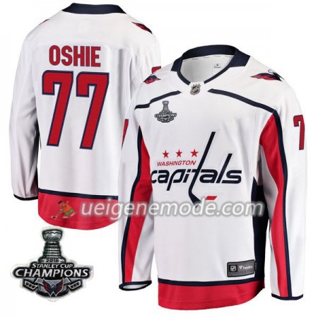 Herren Eishockey Washington Capitals Trikot T.J. Oshie 77 2018 Stanley Cup Champions Adidas Weiß Authentic